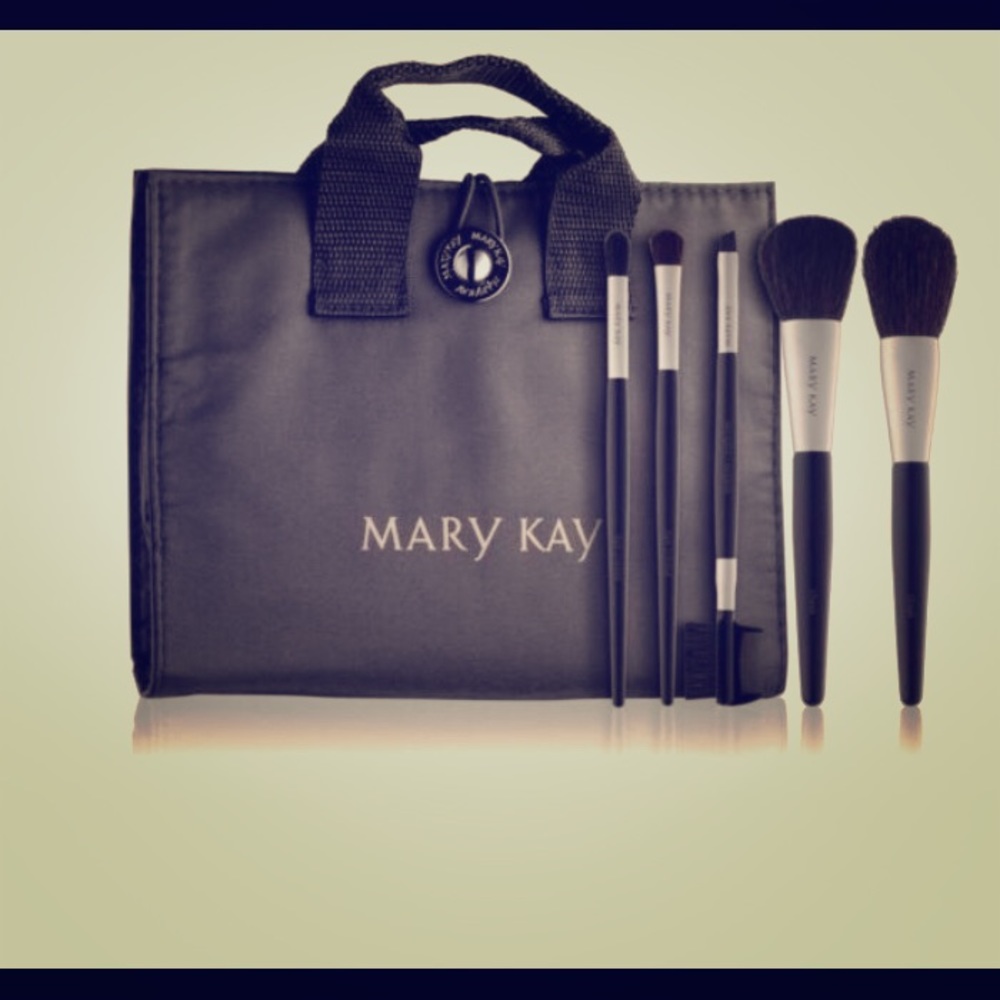 Mary Kay 5 Brush Set and Bag - New